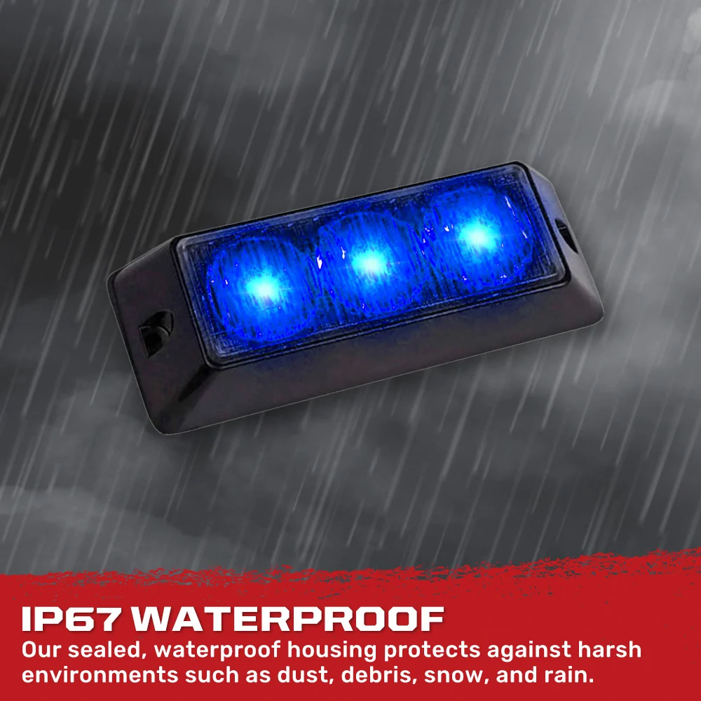Universal 3-Watt 12 Function 3 LED Emergency Flashing Strobe Light - Multiple Colors - Image 18