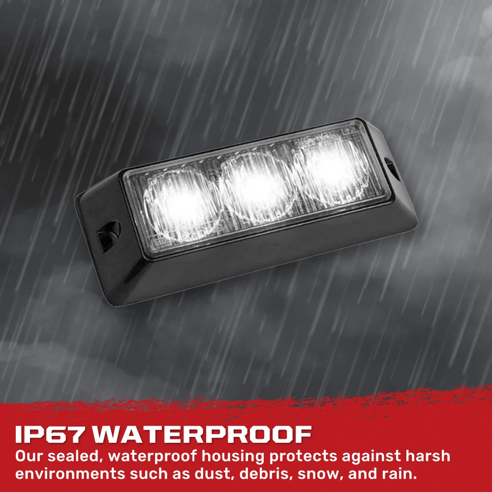 Universal 3-Watt 12 Function 3 LED Emergency Flashing Strobe Light - Multiple Colors - Image 7