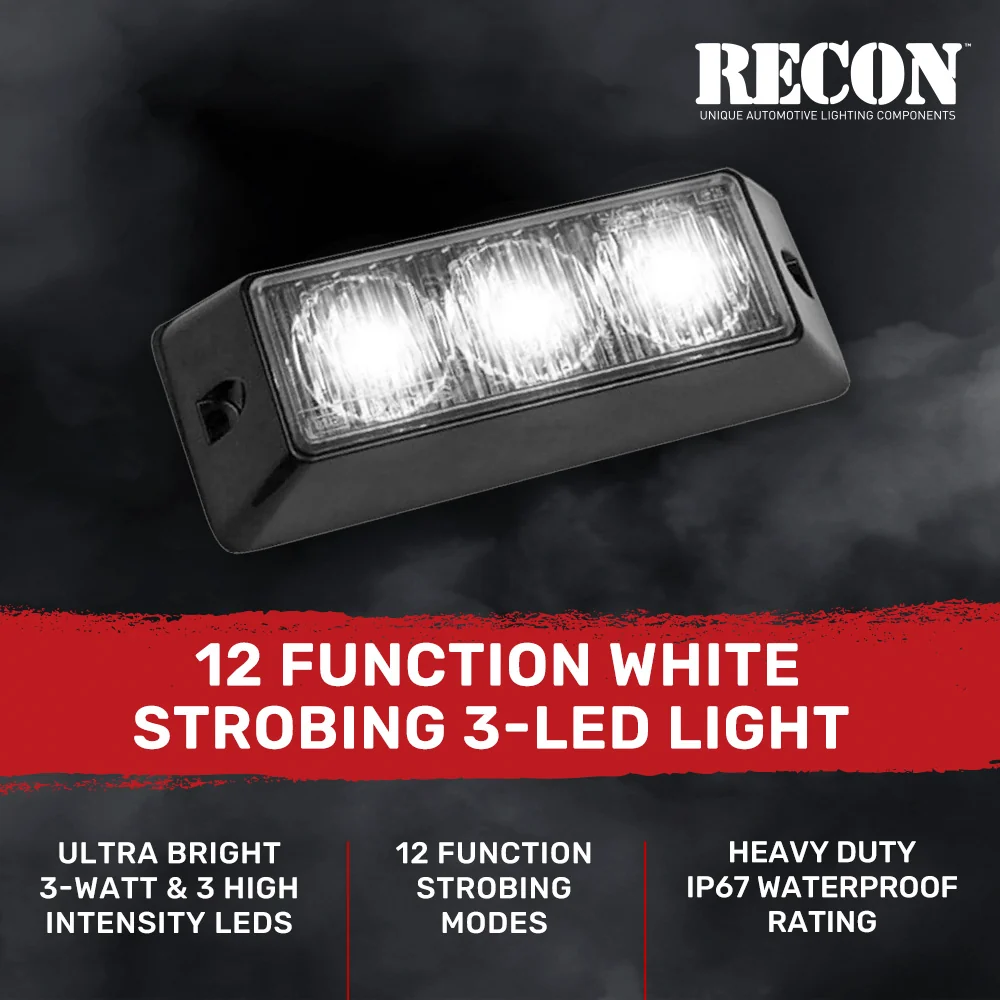 Universal 3-Watt 12 Function 3 LED Emergency Flashing Strobe Light - Multiple Colors - Image 9