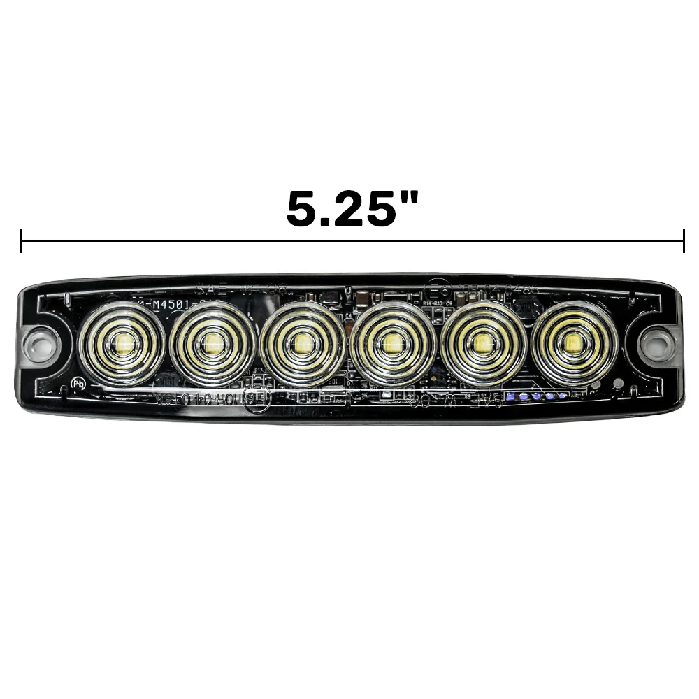 Universal 6-LED 23 Function 5.25" Ultra-Thin 0.25" Emergency Flashing Strobe Light - Multiple Colors - Image 10