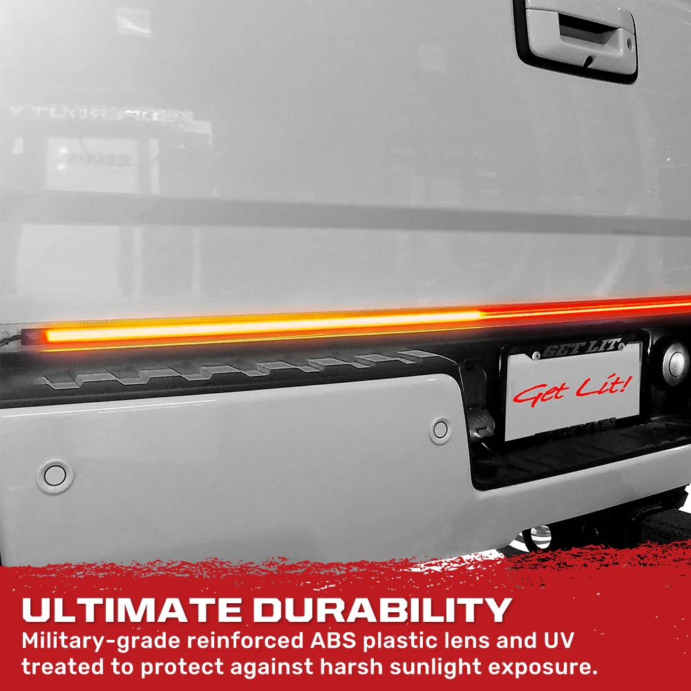 "Dual Row" Tailgate Bar High Power LED Scanning Amber Signals, Brake & Reverse Lights - Multiple Sizes - Image 14