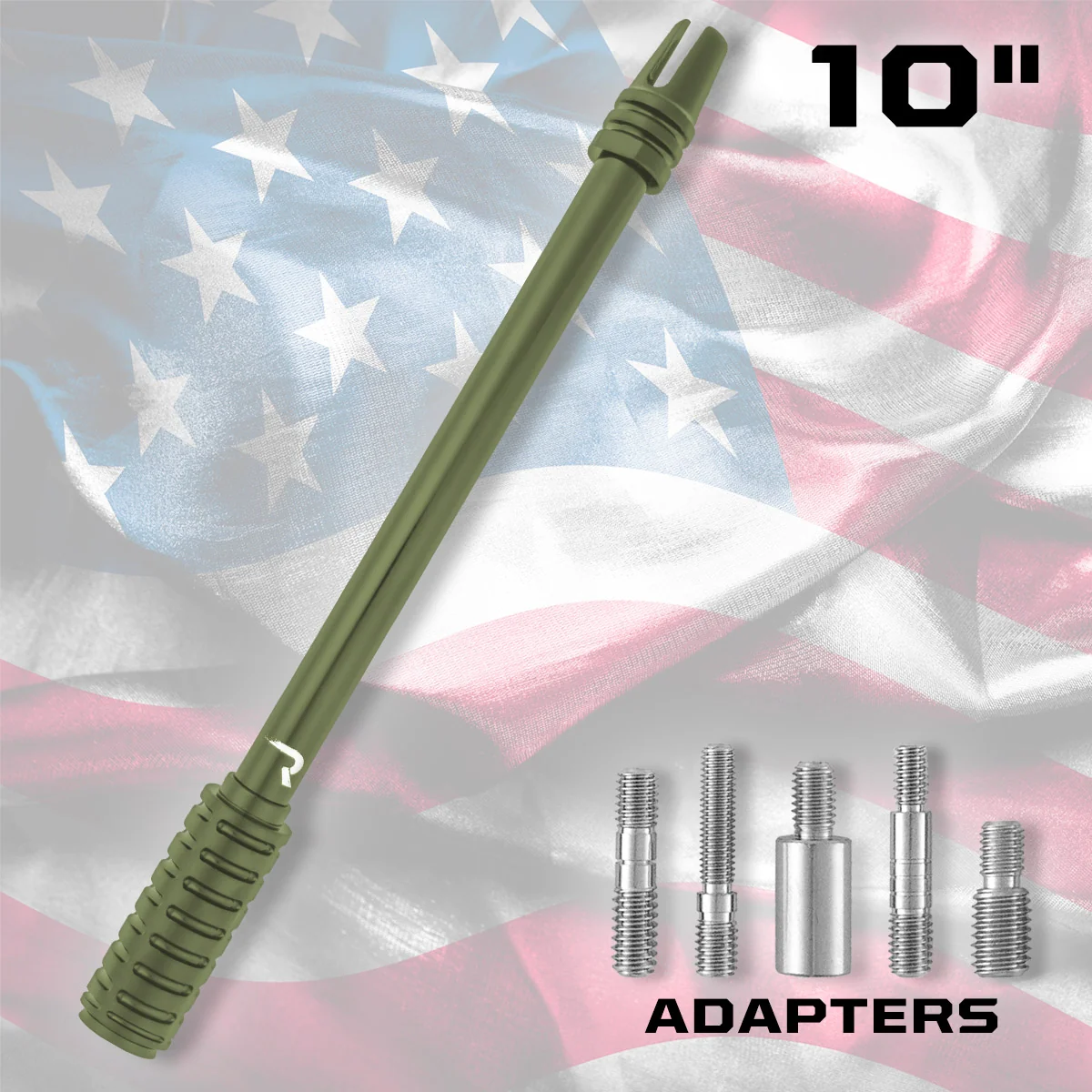 AR-15 Rifle Barrel 10" Aluminum Truck Antenna with 3-Pronged Threaded Flash Hider Barrel Tip (Antenna Fits OEM Factory Threaded Antenna Base) Multiple Colors - Image 10