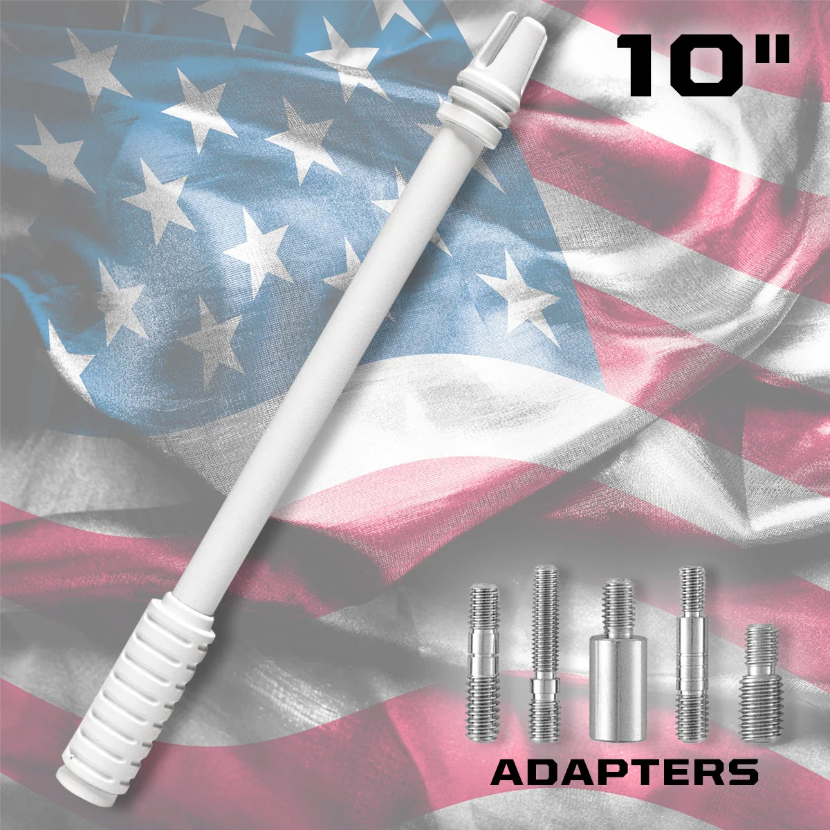 AR-15 Rifle Barrel 10" Aluminum Truck Antenna with 3-Pronged Threaded Flash Hider Barrel Tip (Antenna Fits OEM Factory Threaded Antenna Base) Multiple Colors - Image 13