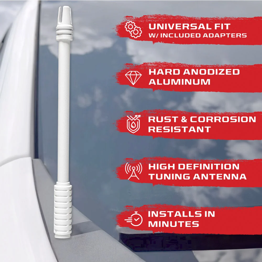 AR-15 Rifle Barrel 10" Aluminum Truck Antenna with 3-Pronged Threaded Flash Hider Barrel Tip (Antenna Fits OEM Factory Threaded Antenna Base) Multiple Colors - Image 14