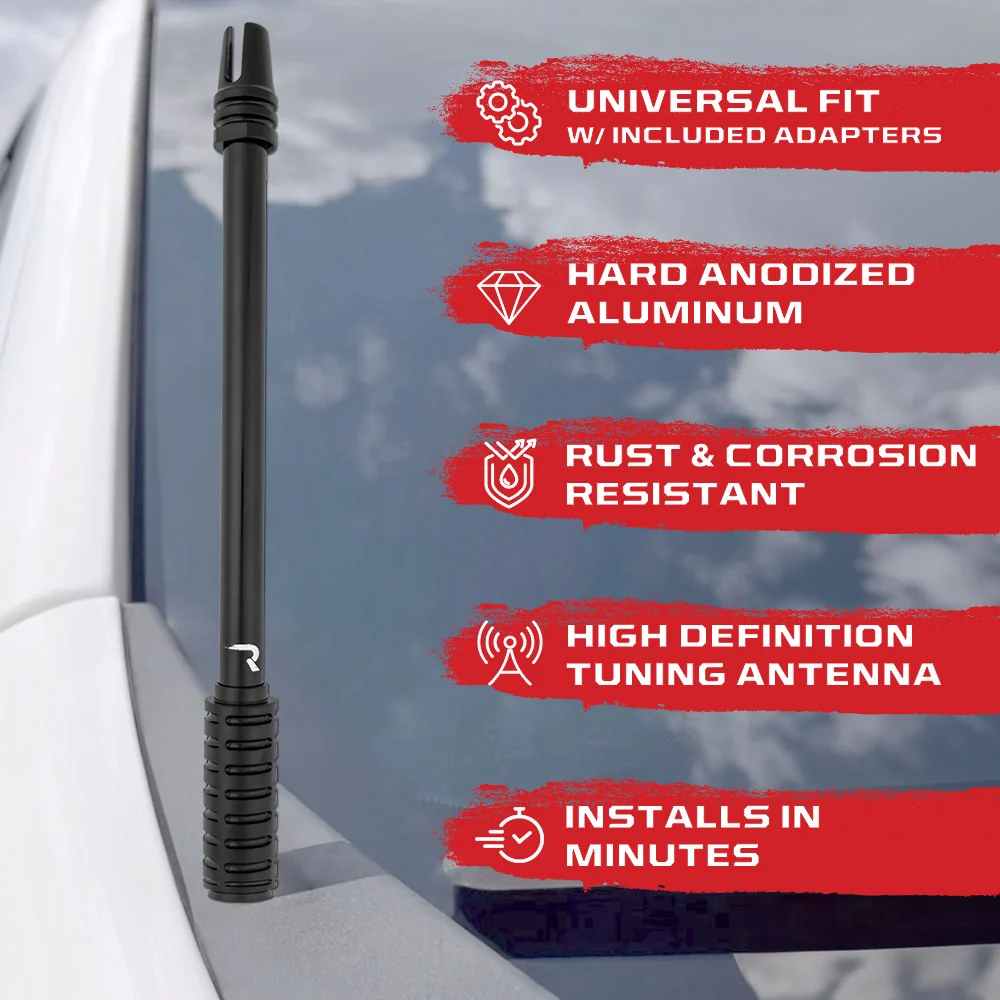 AR-15 Rifle Barrel 10" Aluminum Truck Antenna with 3-Pronged Threaded Flash Hider Barrel Tip (Antenna Fits OEM Factory Threaded Antenna Base) Multiple Colors - Image 5