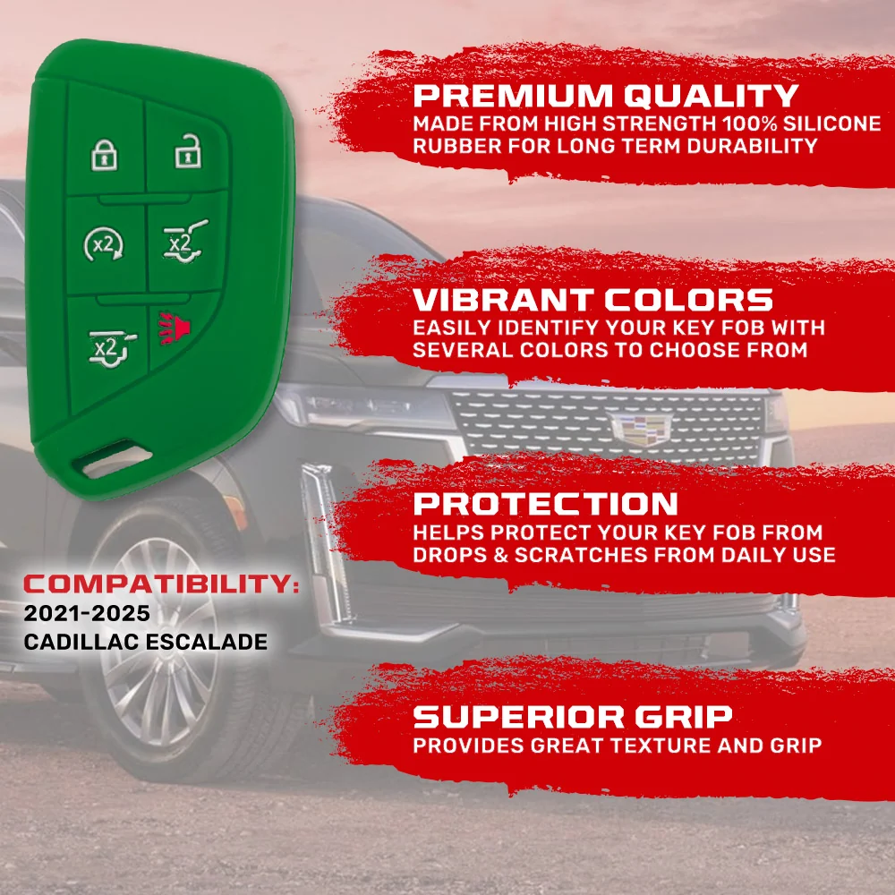 Cadillac 21-25 Escalade 100% Silicone Rubber Key Fob Cover Premium Quality - Multiple Colors - Image 29
