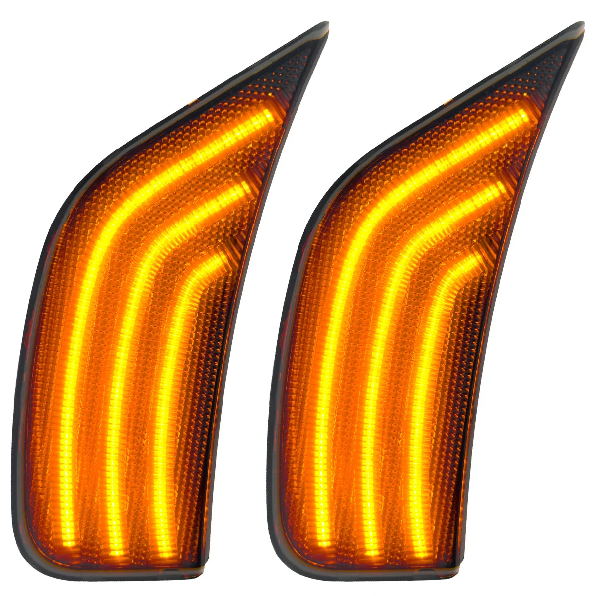 Cadillac 21-24 Escalade & GMC 21-24 Yukon/Yukon XL/Yukon Denali (5th Gen) & 21-24 Chevy Tahoe/Suburban (5th GEN) LED Front Fender Lens White or Amber LEDs - Smoked or Clear Lens - Image 4