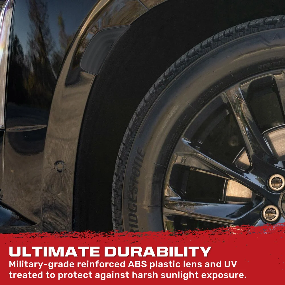 Cadillac 21-24 Escalade & GMC 21-24 Yukon/Yukon XL/Yukon Denali (5th Gen) & 21-24 Chevy Tahoe/Suburban (5th GEN) LED Front Fender Lens White or Amber LEDs - Smoked or Clear Lens - Image 6