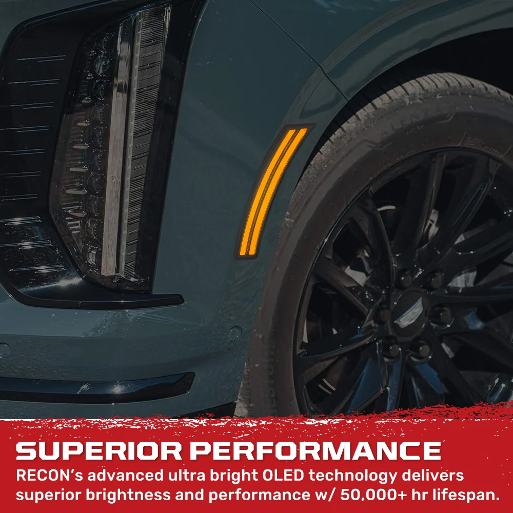 Cadillac 25-26 Escalade & GMC Yukon & Chevy Tahoe/Suburban OLED Front Fender Lens Ultra Bright LED Lights - Multiple Options - Image 10