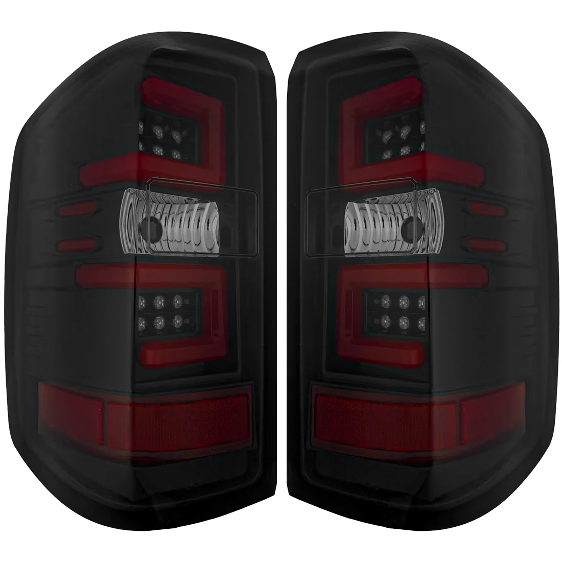 Chevy Silverado 2500/3500 16-19 (Fits Single-Wheel Only & Replaces Factory OEM LED Tail Lights Only) OLED Tail Lights in Multiple Lens - Image 12