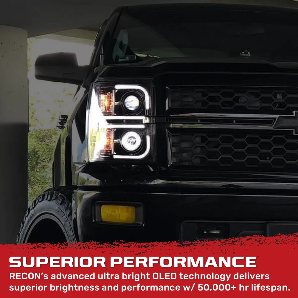 Chevy 15-19 Silverado 2500/3500 Projector Headlights OLED Halos, DRL - Multiple Styles - Image 11