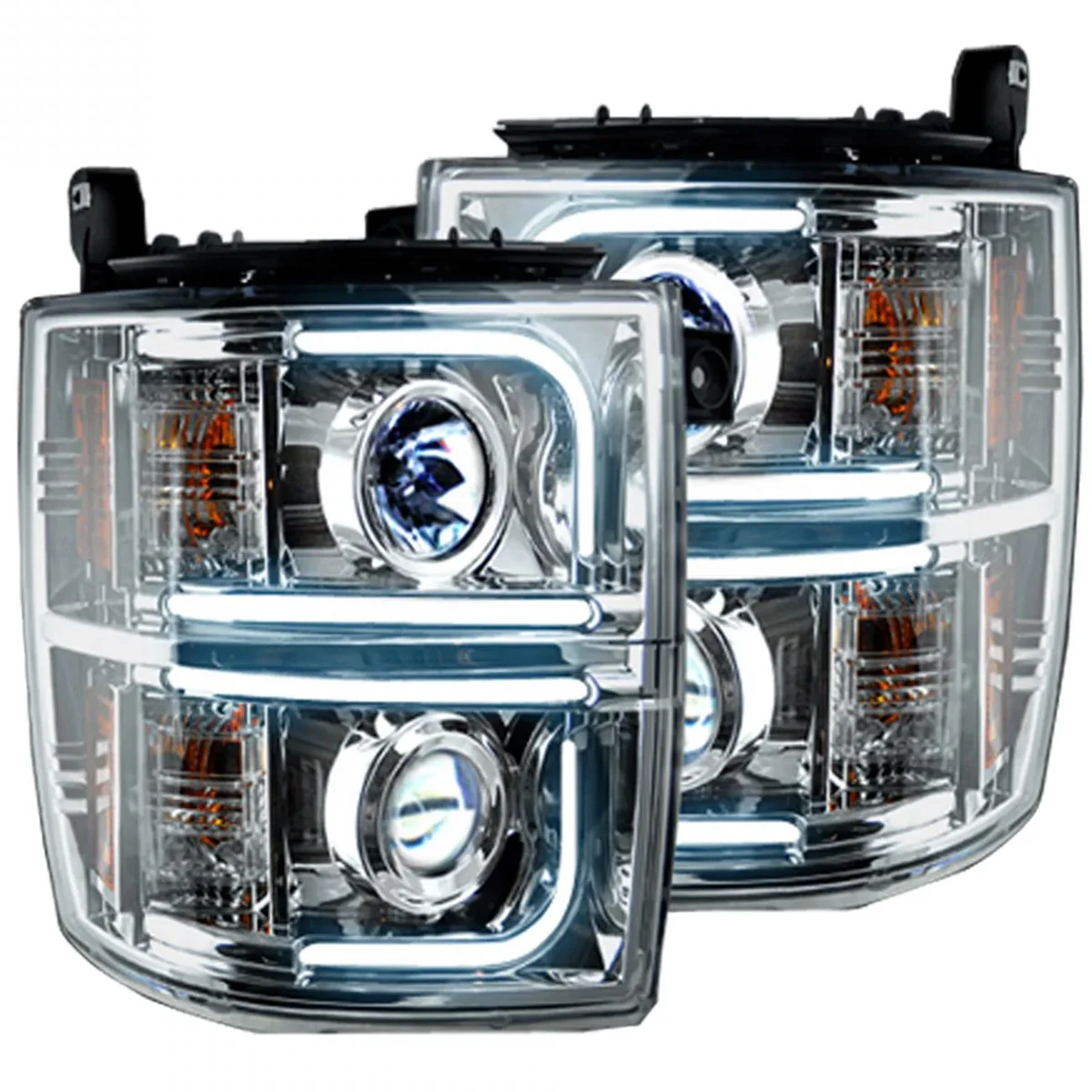 Chevy 15-19 Silverado 2500/3500 Projector Headlights OLED Halos, DRL - Multiple Styles - Image 19