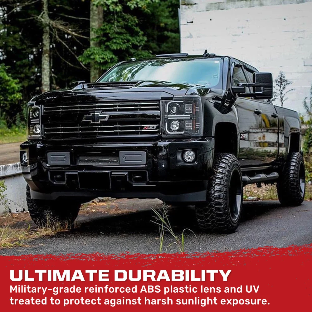 Chevy 14-15 Silverado 1500 Projector Headlights OLED Halos, DRL - Multiple Styles - Image 14