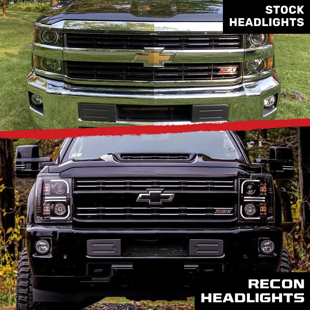 Chevy 14-15 Silverado 1500 Projector Headlights OLED Halos, DRL - Multiple Styles - Image 16