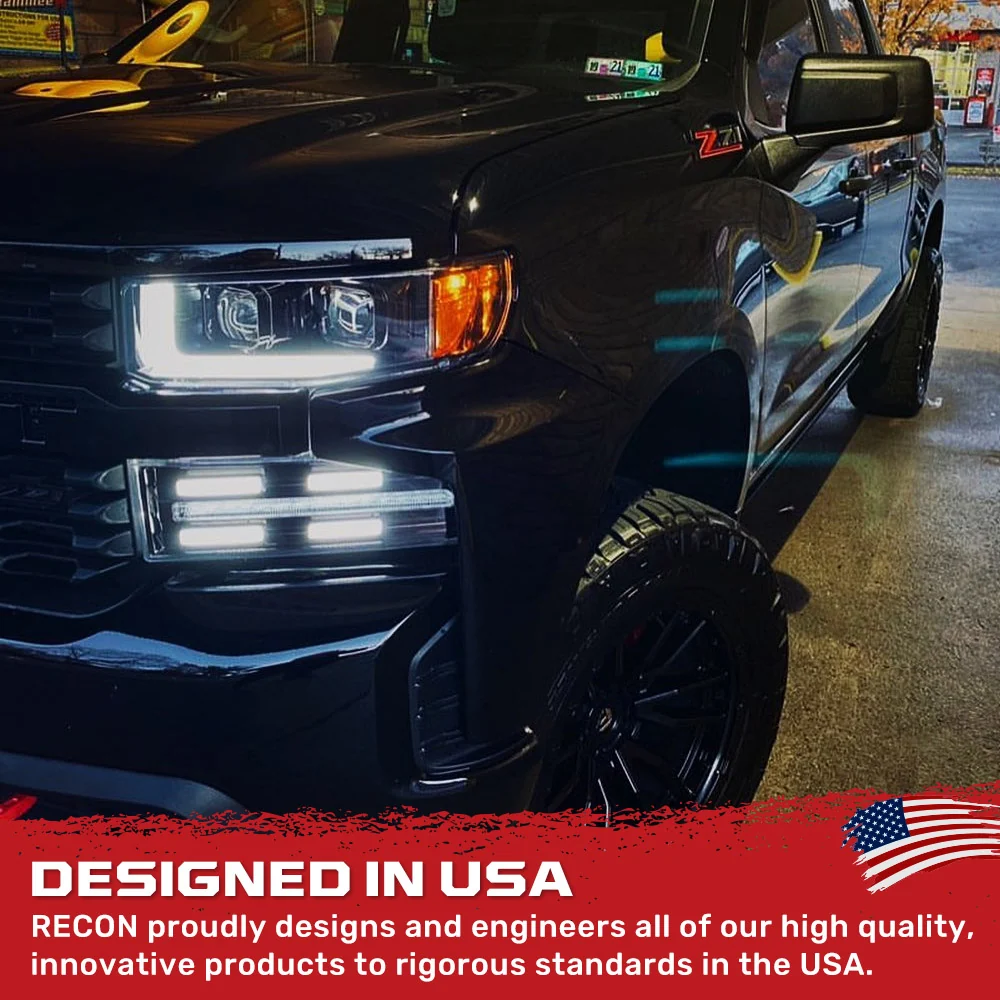 Chevy Silverado 19-21 1500 (4th Gen) Projector Headlights OLED Halos, DRL Scanning Turn Signals - Multiple Styles - Image 20
