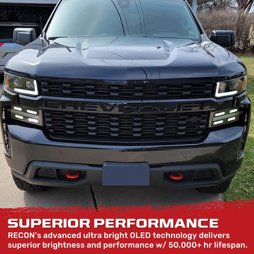 Chevy Silverado 19-21 1500 (4th Gen) Projector Headlights OLED Halos, DRL Scanning Turn Signals - Multiple Styles - Image 6