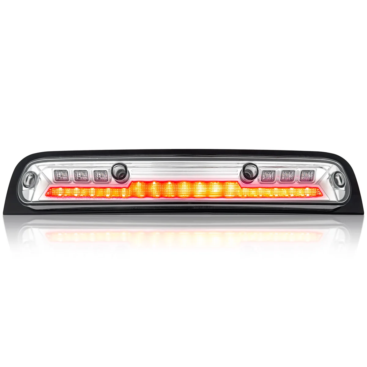 Dodge 19-25 RAM 1500 Red LED 3rd Brake Light Kit with White LED Cargo Lights and Clear Lens - Image 4