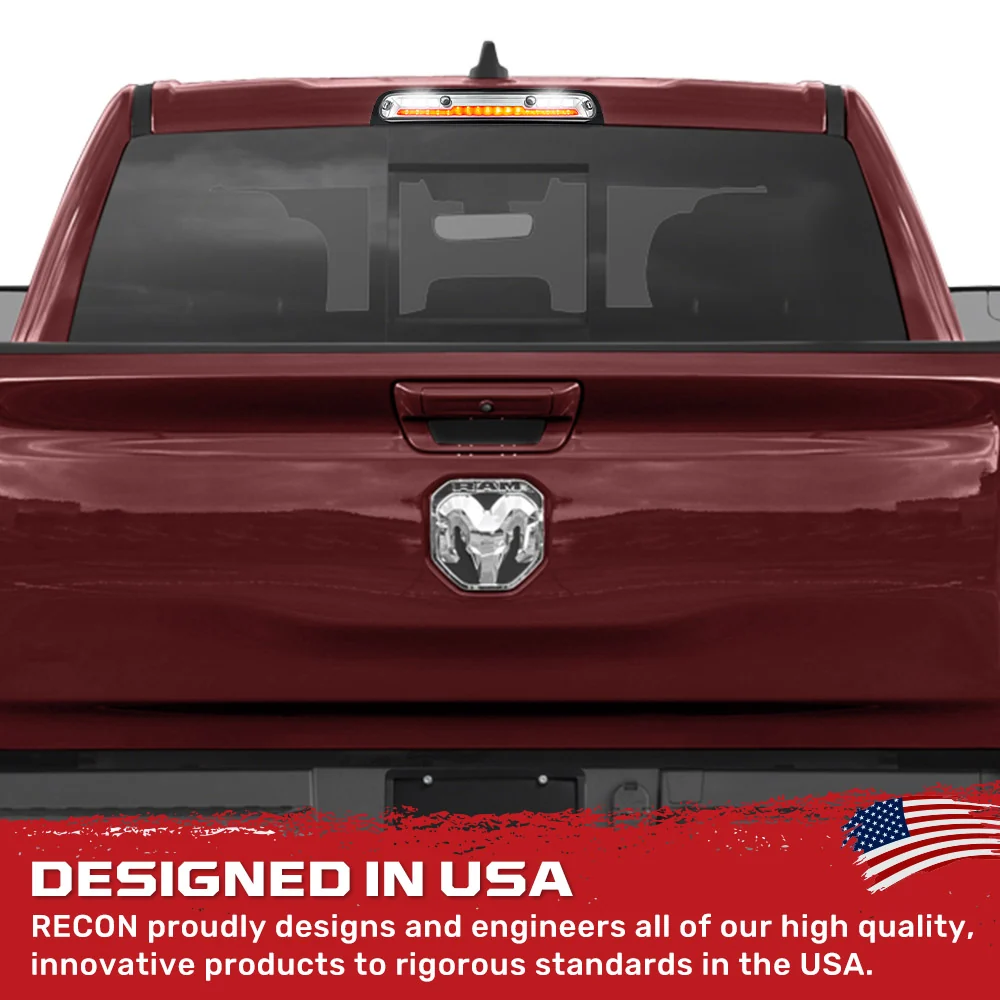 Dodge 19-25 RAM 1500 Red LED 3rd Brake Light Kit with White LED Cargo Lights and Clear Lens - Image 8