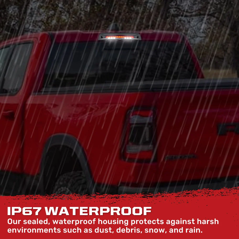 Dodge 19-25 RAM 1500 Red LED 3rd Brake Light with Cargo Bed Camera and Smoked Lens - Image 6