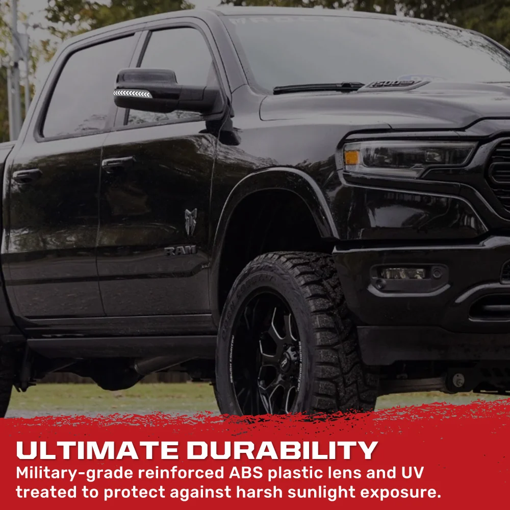 Dodge 19-24 RAM 1500 Side Mirror Lenses (2-Piece Set) Scanning LED Turn Signals - Multiple Lens & Colors - Image 20
