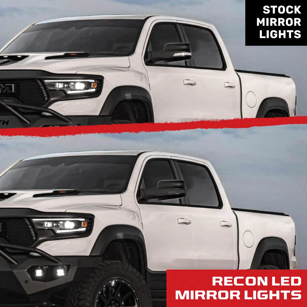 Dodge 19-24 RAM 1500 Side Mirror Lenses (2-Piece Set) Scanning LED Turn Signals - Multiple Lens & Colors - Image 29