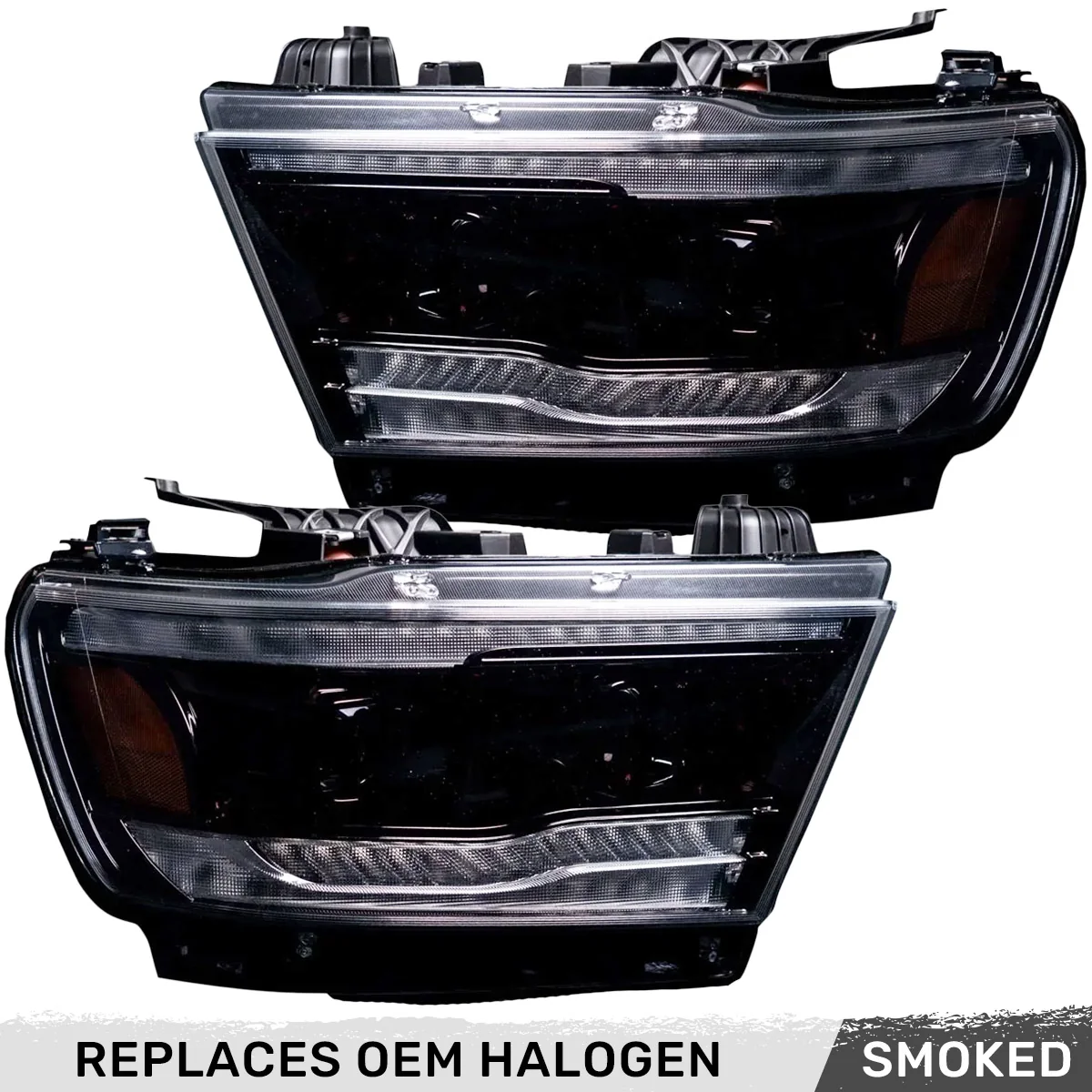 Dodge RAM 1500 19-23 5th Gen LED Projector Headlights OLED DRL Scanning Switchback LED Signals (Replaces Factory/OEM Halogen Only) - Multiple Styles - Image 9