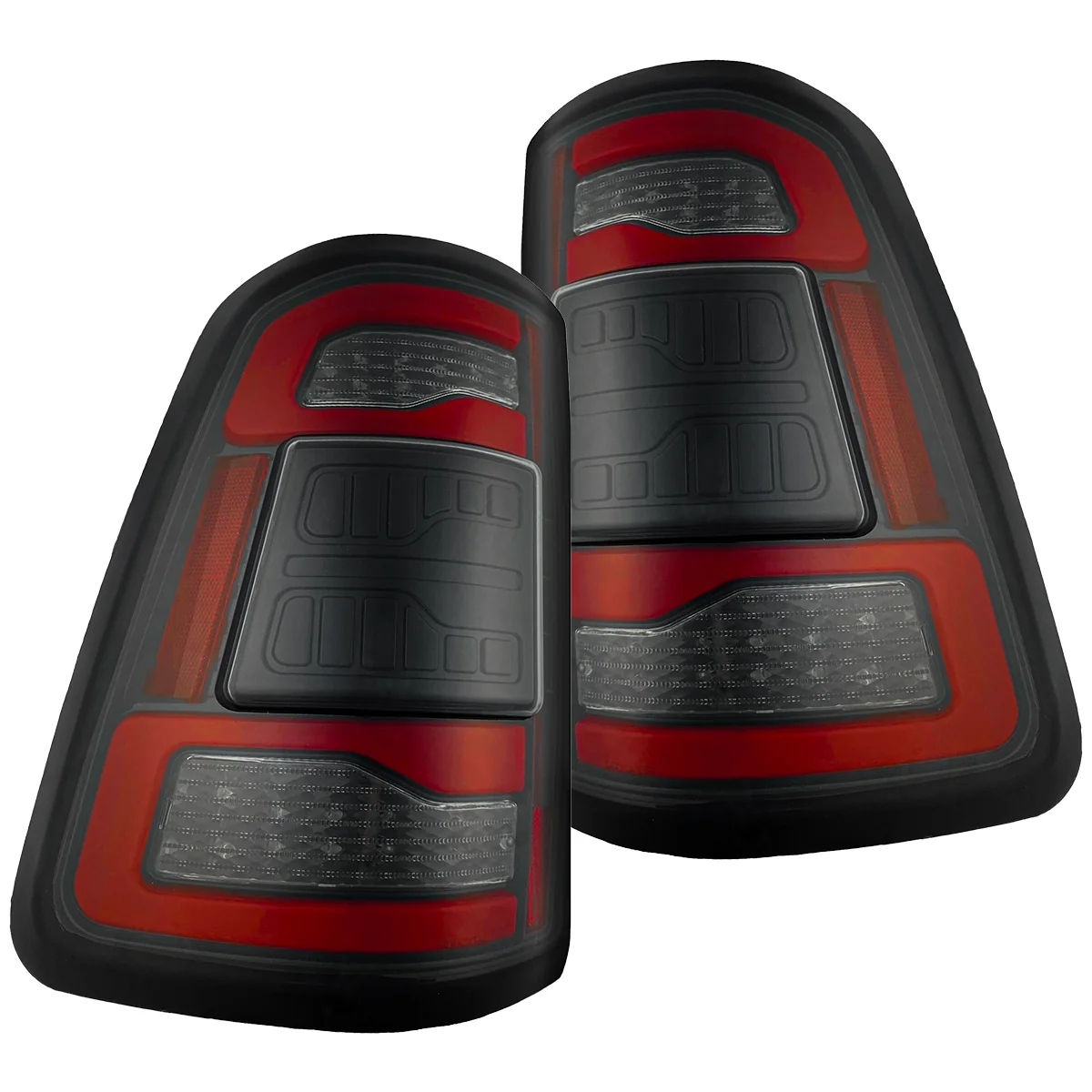 Dodge RAM 1500 19-23 Ultra Bright OLED Tail Lights w/ Scanning Red Turn Signals (Replaces OEM LED with *NO BLIS*) - Multiple Lens - Image 9