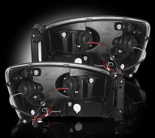 Dodge RAM 2500/3500 06-09 Projector Headlights CCFL Halos & DRL in Smoked/Black - Image 7