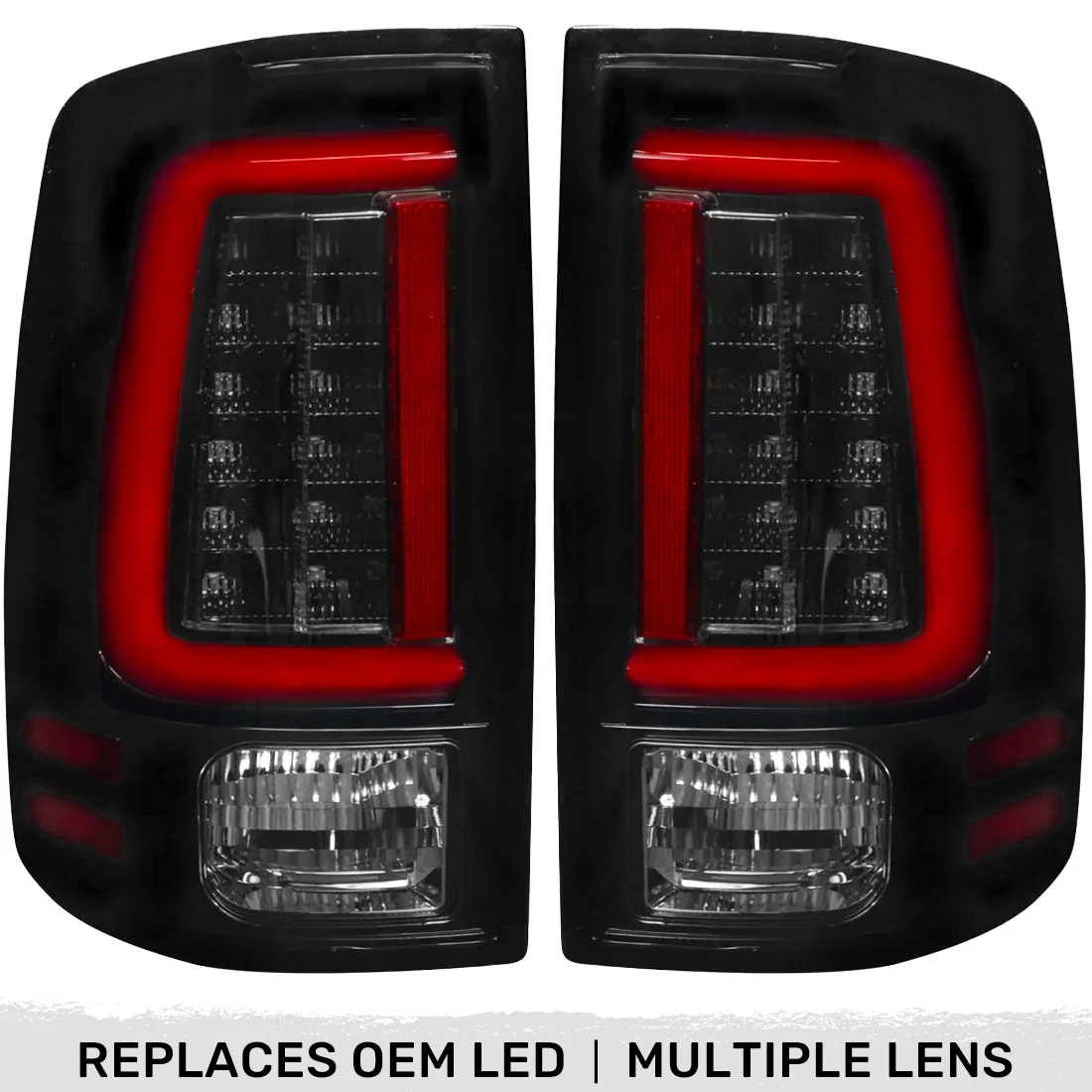 Dodge RAM 2500/3500 14-18 Ultra Bright OLED Tail Lights (Replaces Factory LED Only) - Multiple Lens