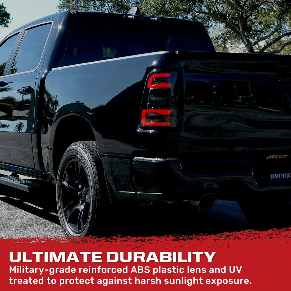 Dodge RAM 2500/3500 19-24 Ultra Bright OLED Tail Lights w/ Scanning Red Turn Signals (Replaces OEM LED Tail Lights Only with BLIS) - Multiple Lens - Image 6
