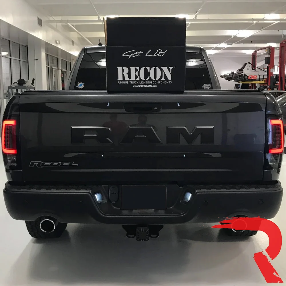 Dodge RAM 2500/3500 2014-2018 (Replaces OEM LED ONLY) OLED Tail Lights Scanning OLED Turn Signals in Smoked - Image 10
