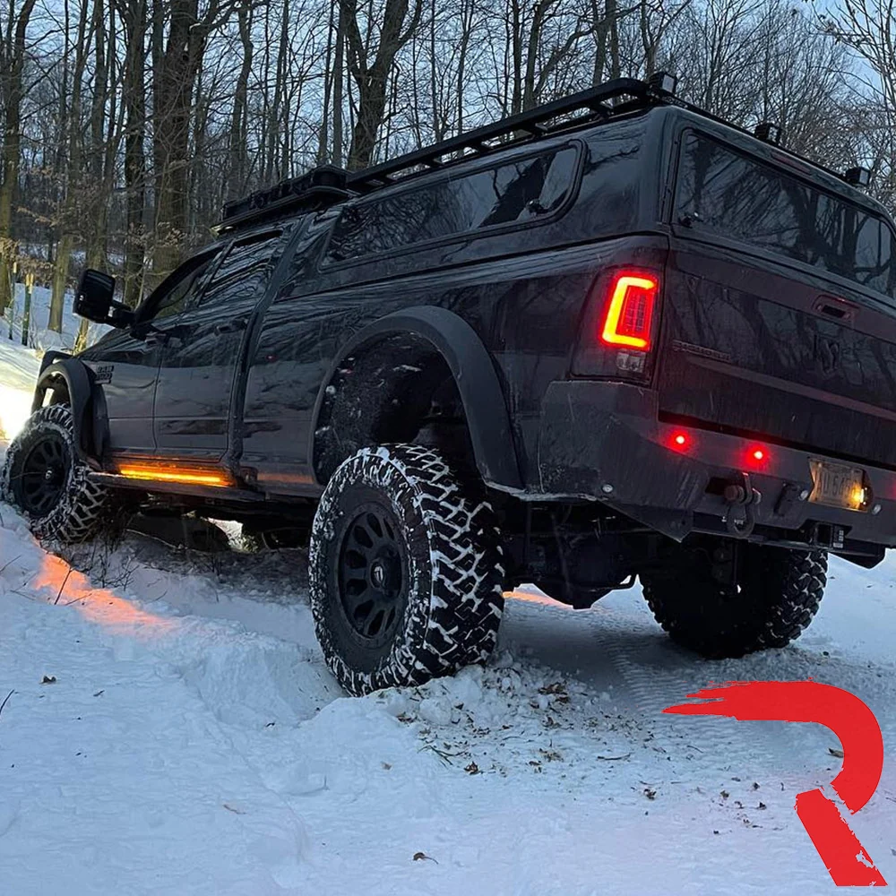 Dodge RAM 2500/3500 2014-2018 (Replaces OEM LED ONLY) OLED Tail Lights Scanning OLED Turn Signals in Smoked - Image 11