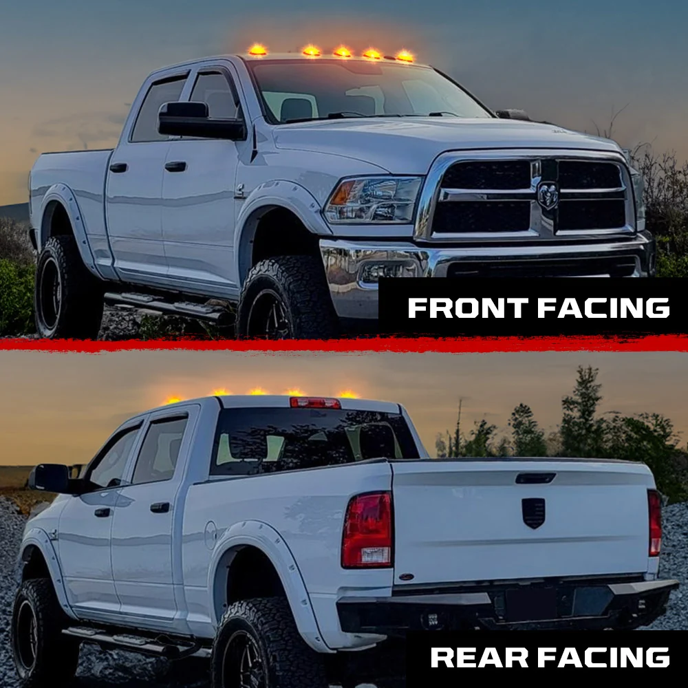 Dodge RAM Heavy-Duty 2500/3500 03-18 5 Piece Cab Roof Light Set 2-Way Front & Rear Facing Ultra High-Power LEDs Multiple Lens & Colors - Image 41