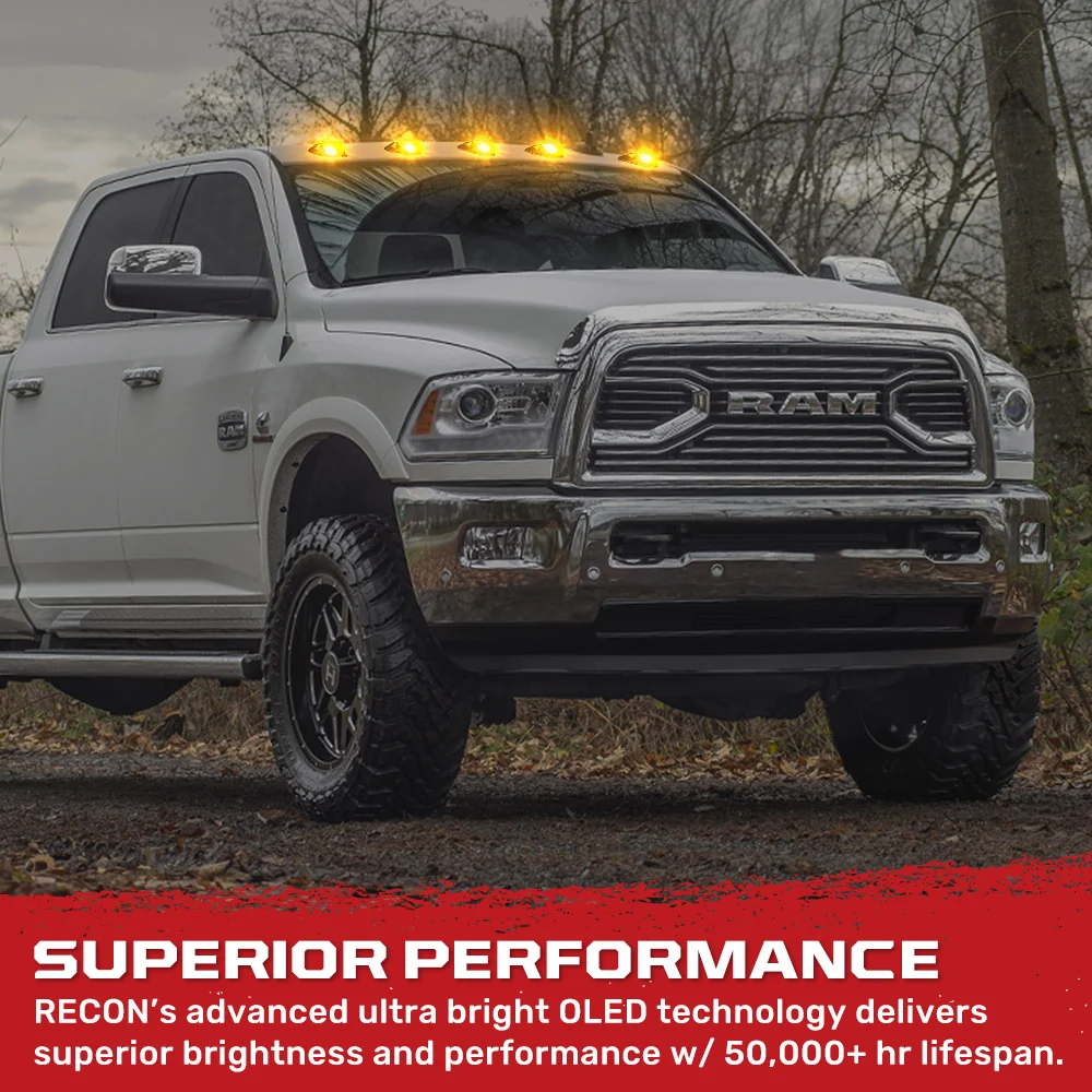 Dodge RAM HD 2500/3500 19-25 5 Piece Cab Roof Light Set 2-Way Front & Rear Facing Ultra High-Power LEDs Multiple Lens & Colors - Image 40