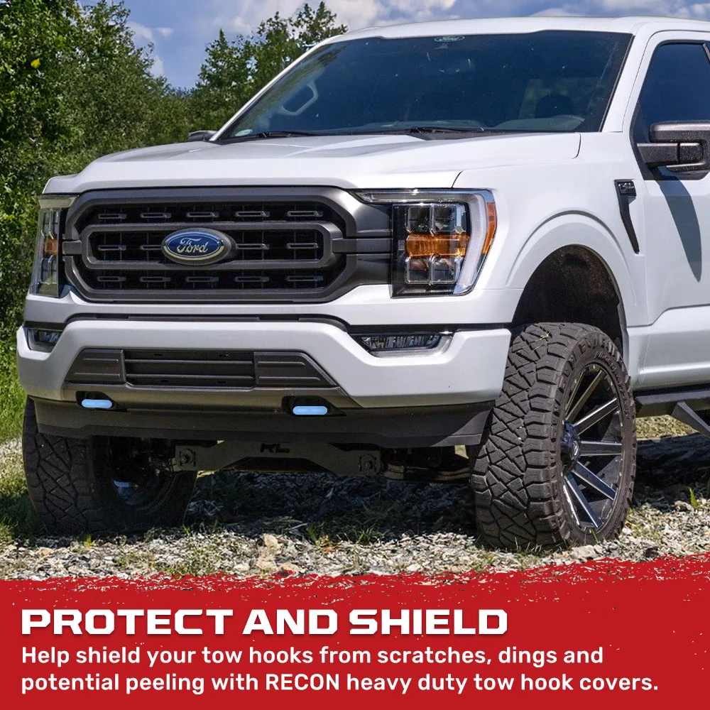 Ford 15-23 F150 & Raptor Tow Hook Covers 2-Piece Set of Silicone Covers Standard & LED Options - Multiple Colors - Image 119