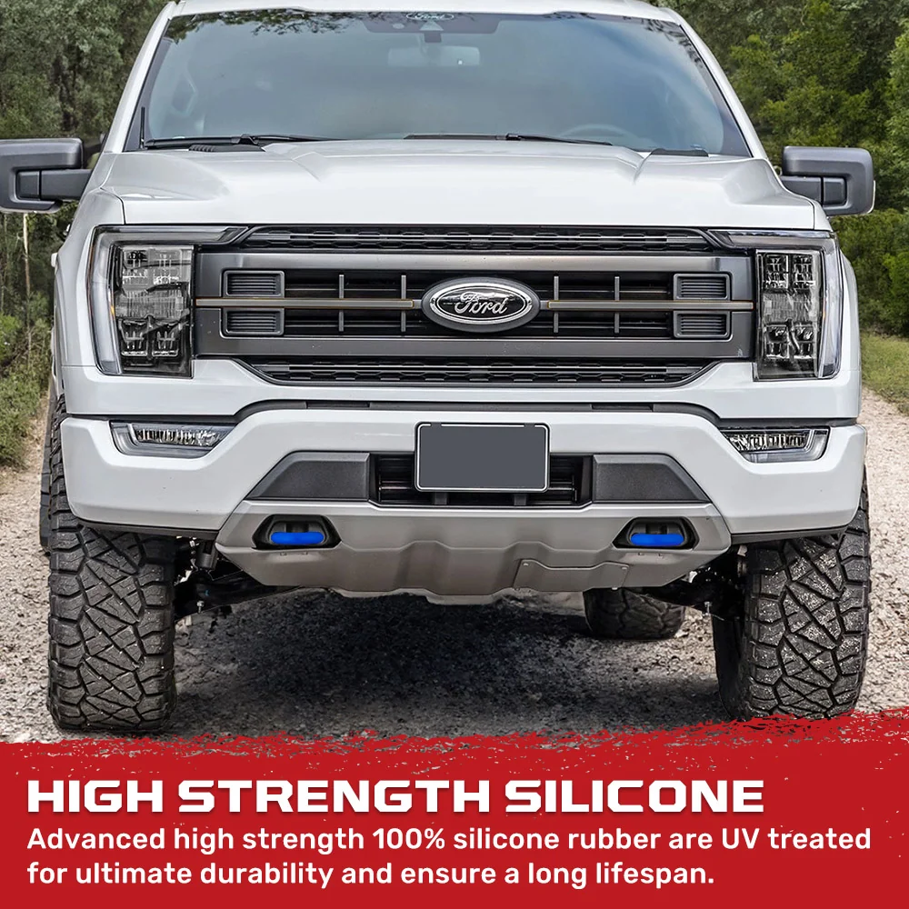 Ford 15-23 F150 & Raptor Tow Hook Covers 2-Piece Set of Silicone Covers Standard & LED Options - Multiple Colors - Image 4