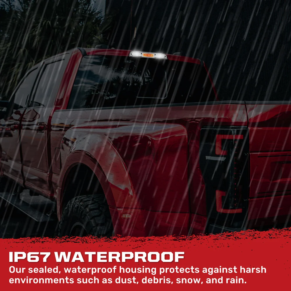 Ford 21-25 F150 & 21-25 SUPERDUTY F250/350/450/550 & 21-24 Ranger - Does NOT Fit Models with OEM Cargo Bed Camera - ULTRA HIGH POWER Red LED 3rd Brake Light Kit w/ ULTRA HIGH POWER CREE XML White LED Cargo Lights - Image 7