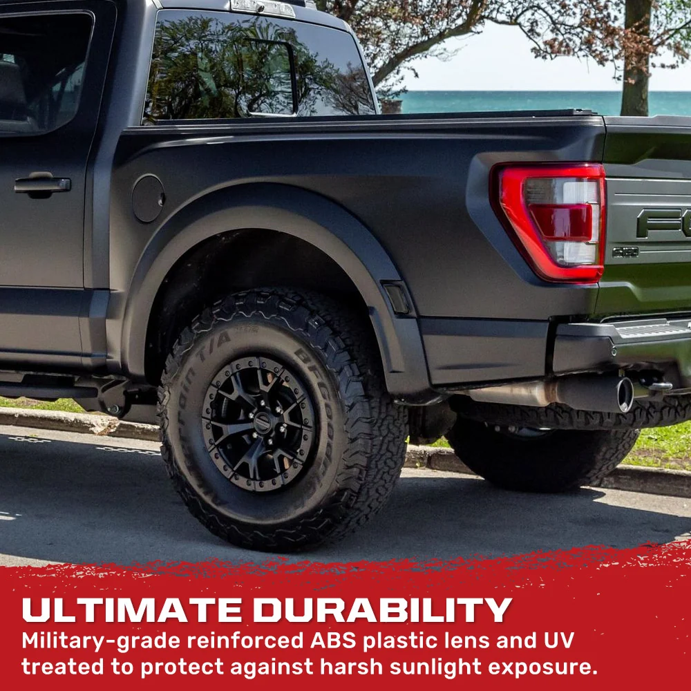 Ford 21-22 Raptor 7-Pc Fender & Hood Light Kit Smoked Lens White or Amber LED Running Lights w/ Startup Light Sequence - Image 8