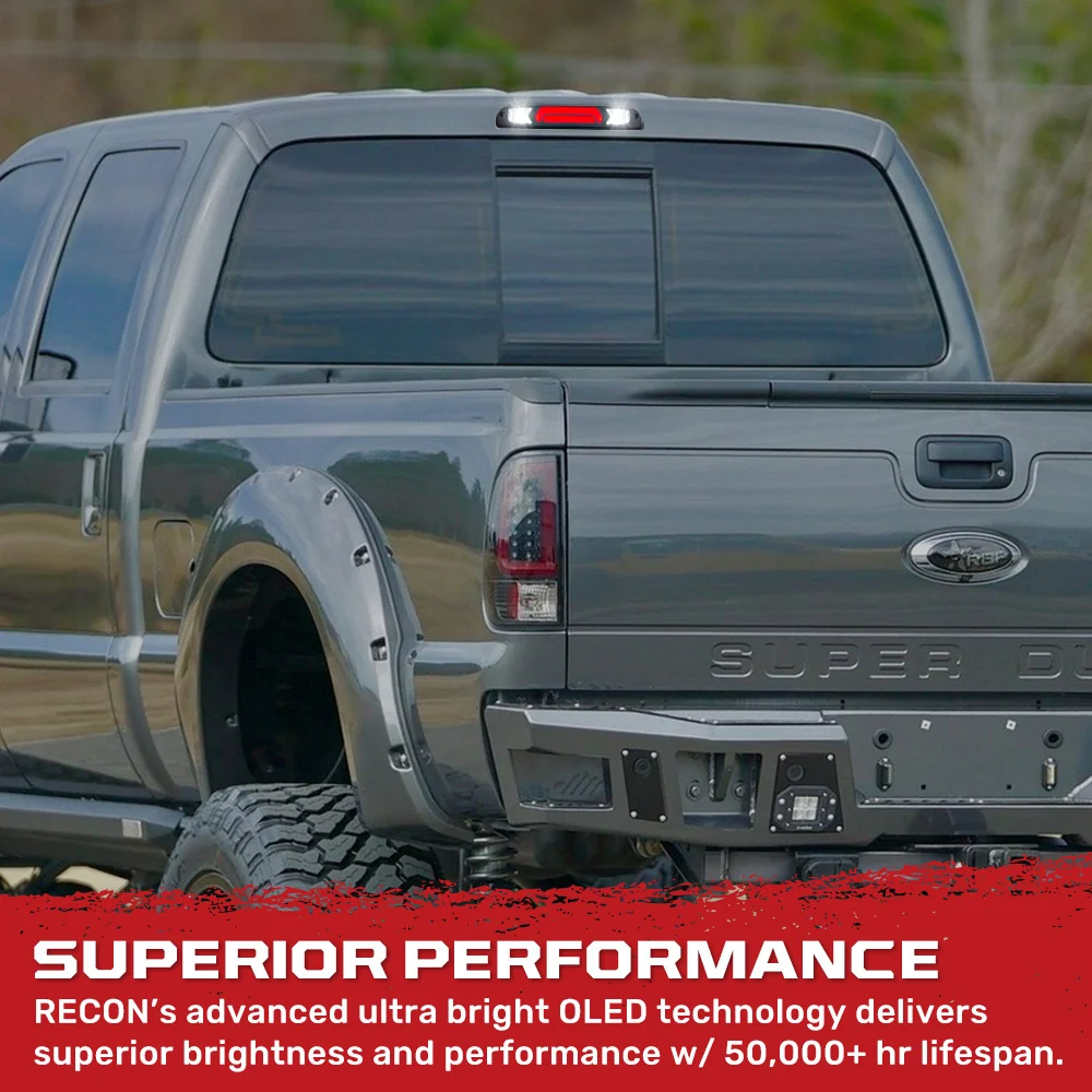 Ford Super Duty 99-16 3rd Brake Light with Ultra High Power Scanning CREE XML LEDs with Smoked Lens - Image 5