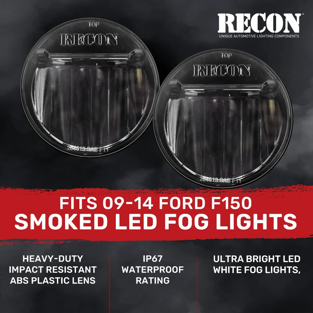 Ford F150 09-14 Ultra Bright White LED Fog Lights 2-Pc Kit (Replaces Factory Fog Lights) - Multiple Lens - Image 14