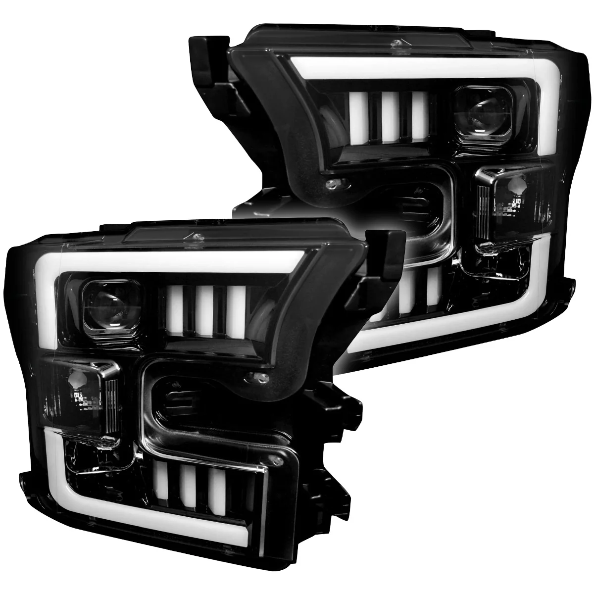Ford F150 15-17 Projector Headlights Ultra High Power Smooth White OLED DRL (Replaces OEM Halogen Headlights) - Multiple Styles - Image 12
