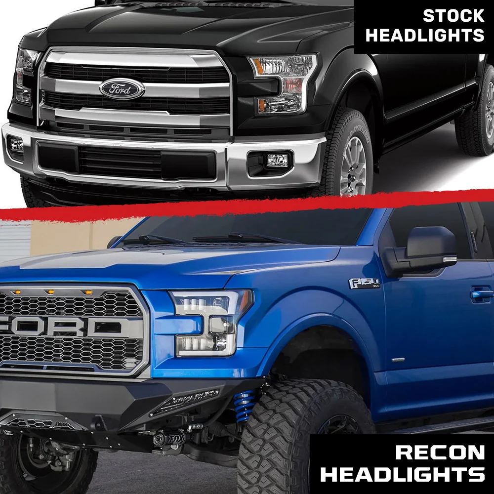 Ford F150 15-17 Projector Headlights Ultra High Power Smooth White OLED DRL (Replaces OEM Halogen Headlights) - Multiple Styles - Image 18