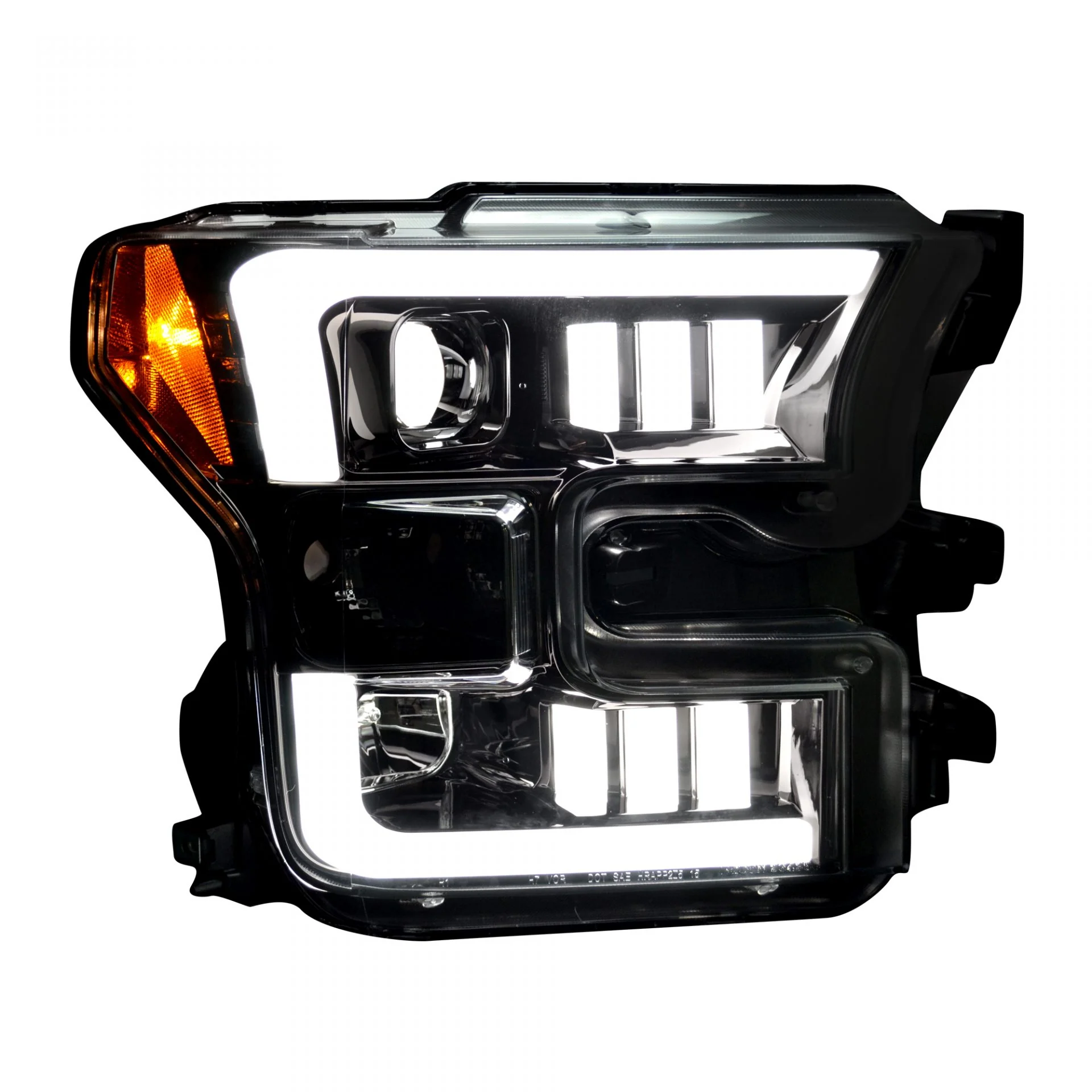 Ford F150 15-17 Projector Headlights Ultra High Power Smooth White OLED DRL (Replaces OEM Halogen Headlights) - Multiple Styles - Image 4