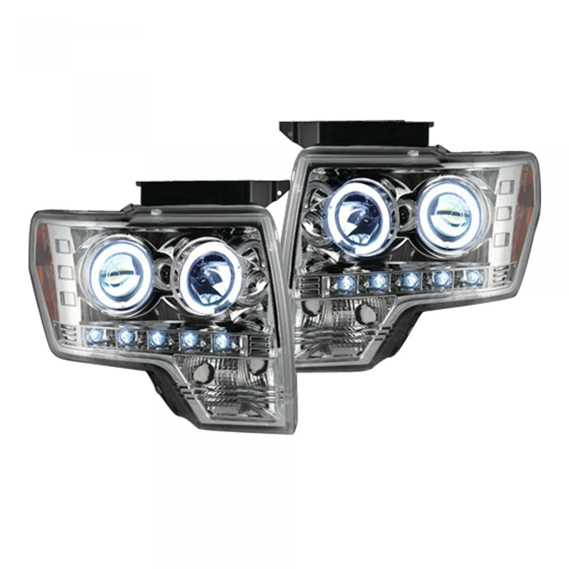 Ford F150 & Raptor 09-14 Projector Headlights in Clear/Chrome - Image 3