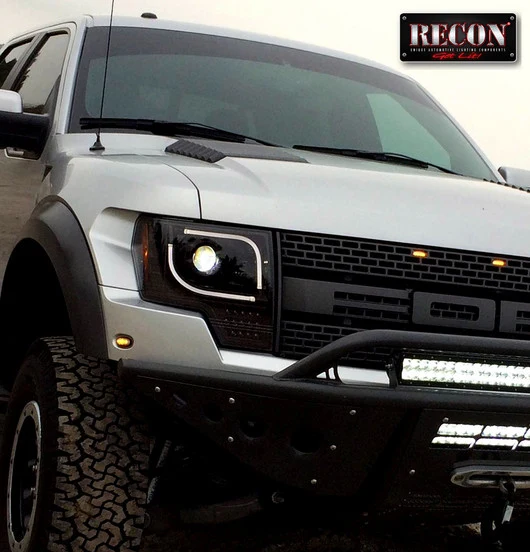 Ford F150 & Raptor 13-14 Projector Headlights Ultra High Power White LED DRL w/ Amber Turn Signals - Multiple Styles - Image 7