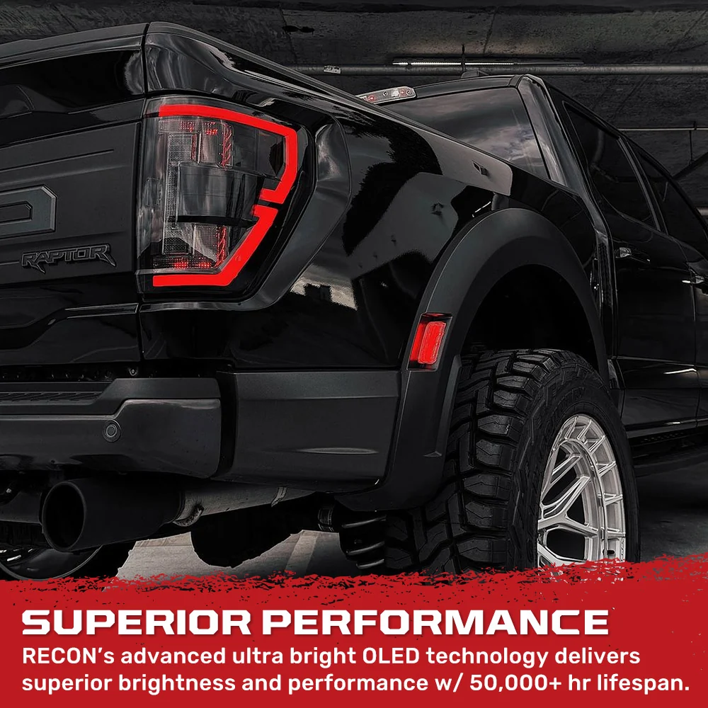 Ford F150 & Raptor 21-23 Ultra Bright OLED Tail Lights w/ Startup Light Sequence  (Replaces Factory LED Tail Lights w/ BLIS Only) - Multiple Lens - Image 23