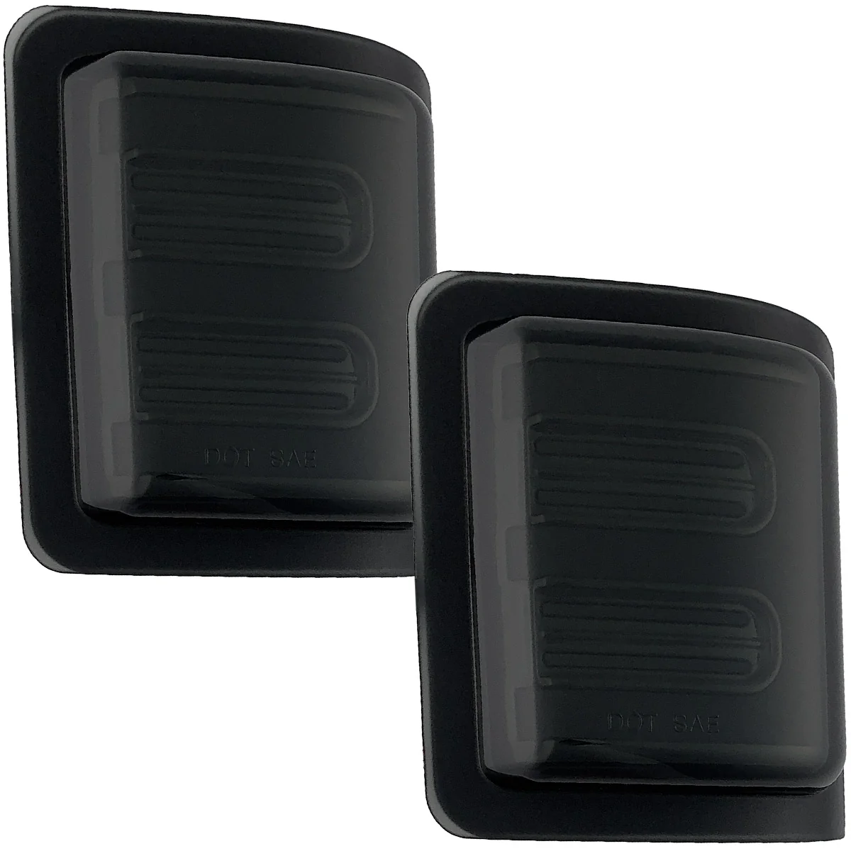 Ford 08-16 Super Duty F250/F350 Side Mirror Lenses (2-Piece Set) Ultra High Power White or Amber Running Lights & Scanning Amber Turn Signals Smoked or Clear Lens - Image 4