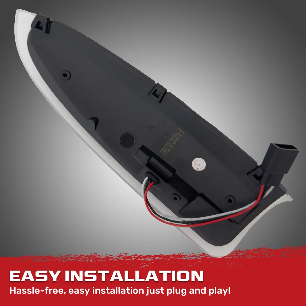 Ford Super Duty & Excursion 03-07 LED Side Mirror Lenses White Running Lights & Amber Turn Signal - Clear Lens - Image 4
