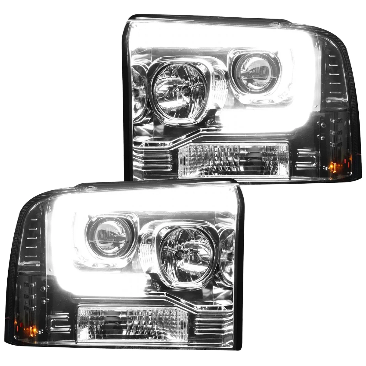 Ford Super Duty 05-07 Projector Headlights OLED Halos, DRL - Multiple Styles - Image 22