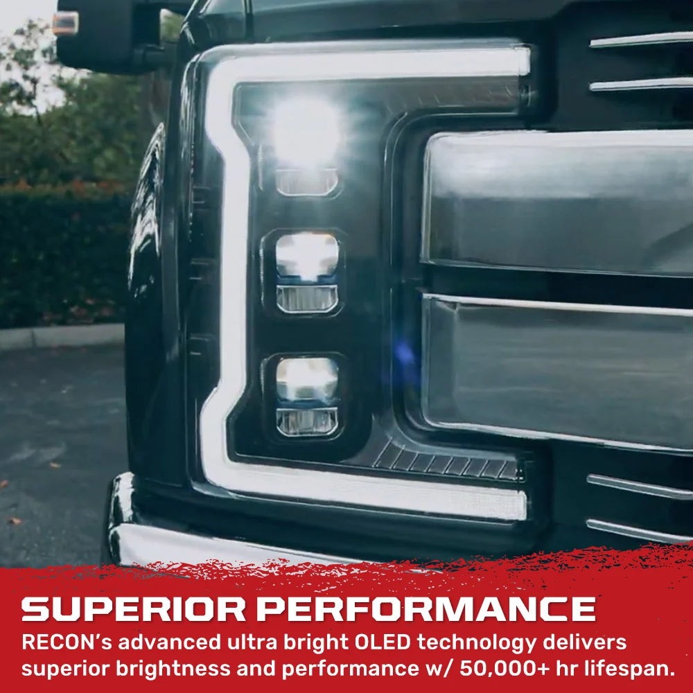 Ford 17-19 Super Duty LED Projector Headlights OLED DRL & Scanning Switchback LED Turn Signals - Multiple Styles - Image 11